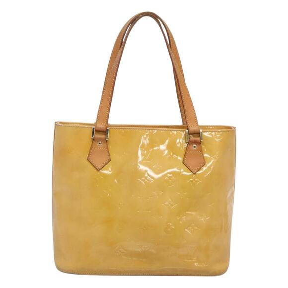 LOUIS VUITTON Monogram Vernis Houston Hand Bag Beige M91004 - Picture 3 of 13